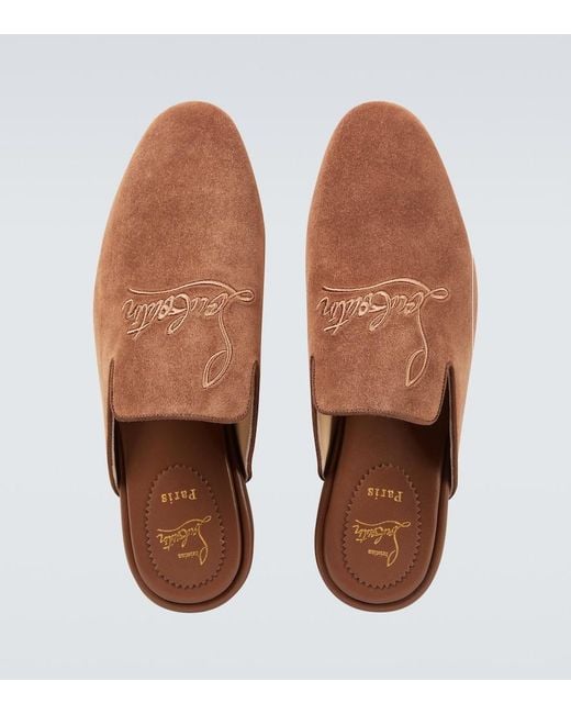 Christian Louboutin Brown Coolito Flat Mules for men
