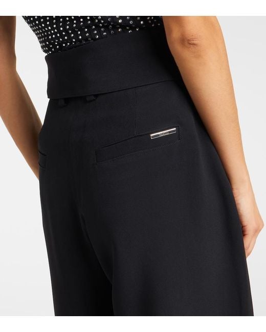 The Attico Blue High-Rise Tapered Pants