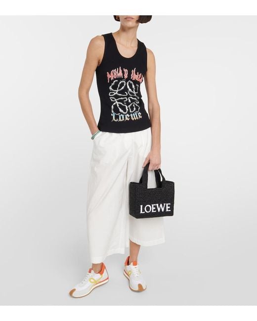 Loewe Black Small Font Tote Bag