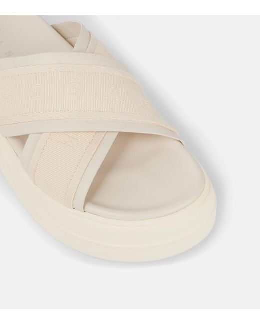 Hogan Natural Plateausandalen Skyscraper Mit Leder