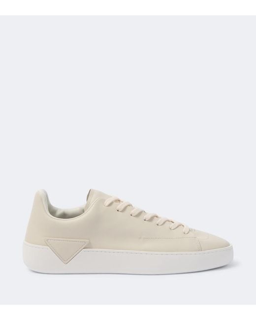 Prada Natural Court Leather Sneakers for men