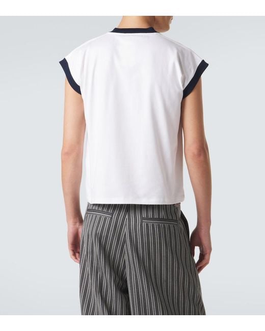 Versace White Medusa Cotton-Blend Jersey T-Shirt for men