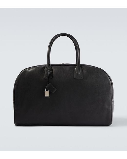 Saint Laurent Black Giant Leather Duffel Bag for men