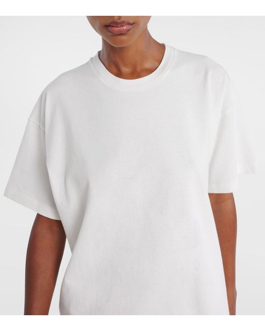 The Row White Lavinia Cotton Jersey T-Shirt