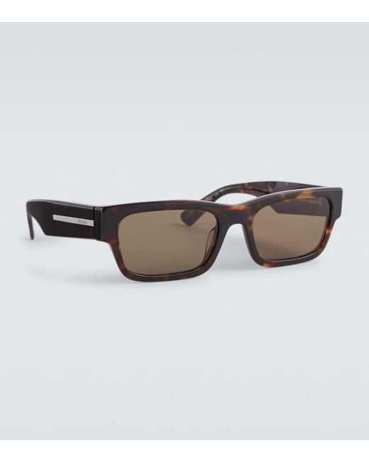 Prada Eckige Sonnenbrille in Brown für Herren