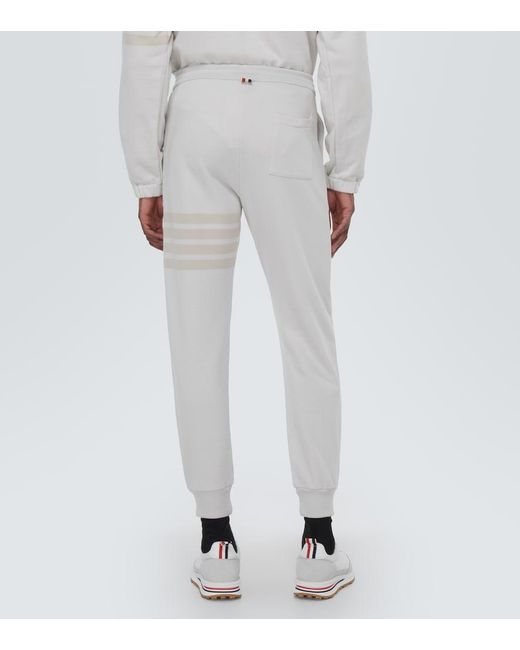 Thom Browne Gray 4-Bar Cotton Sweatpants for men