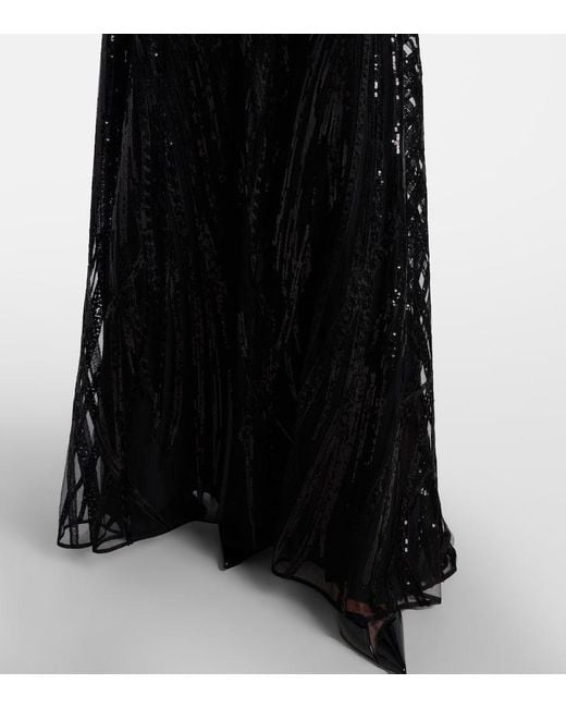 Elie Saab Black Embellished Gown