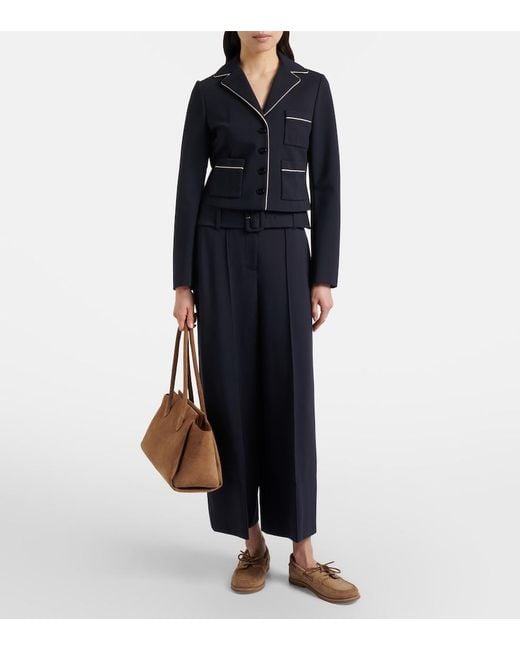 Dorothee Schumacher Blue Emotional Essence Belted Culottes
