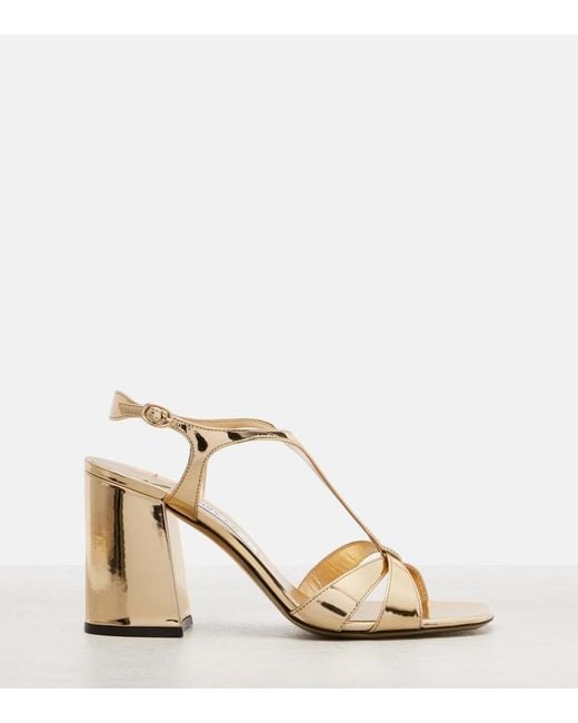 Jimmy Choo Kesia Metallic Leather Sandals
