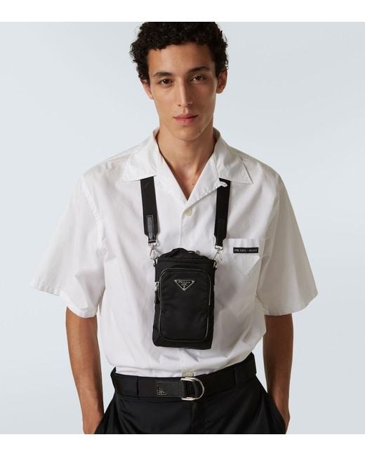 Prada White Re-Nylon Smartphone Case for men