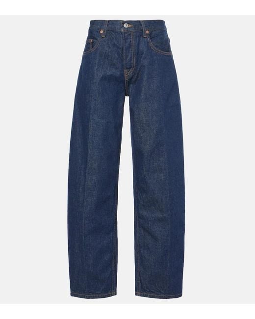 Jeans A Gamba Larga Wide Taper di Re/done in Blue