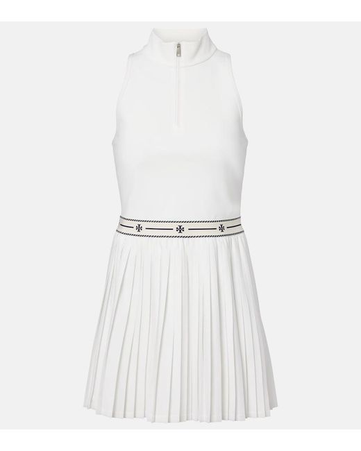 Tory Burch White Pleated Tennis Dress