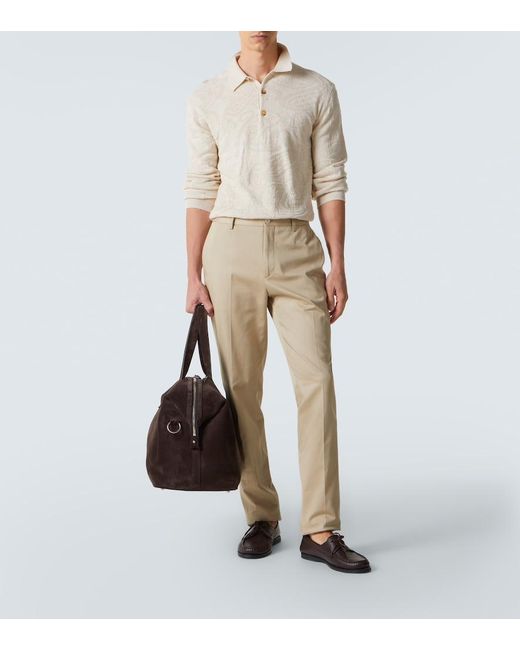 Etro Natural Cotton Slim Pants for men