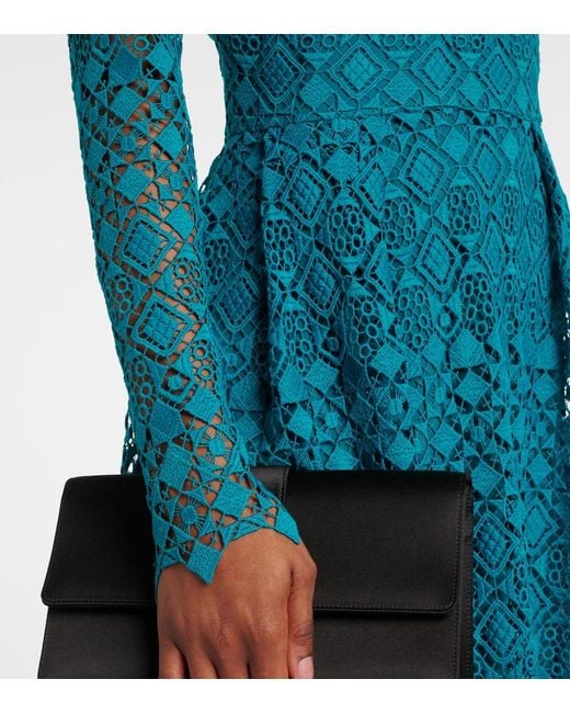 Elie Saab Blue Macrame Gown