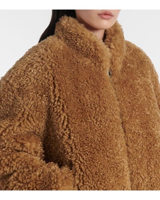 Isabel Marant Brown Jacke Anasta Aus Faux Fur