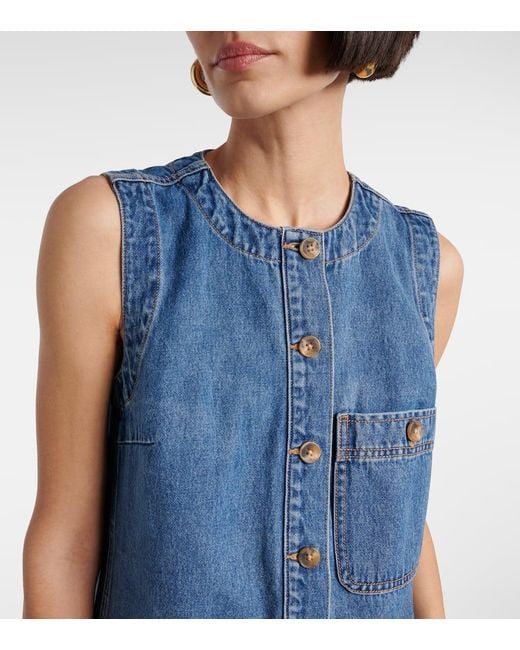 Veronica Beard Blue Oakley Denim Minidress