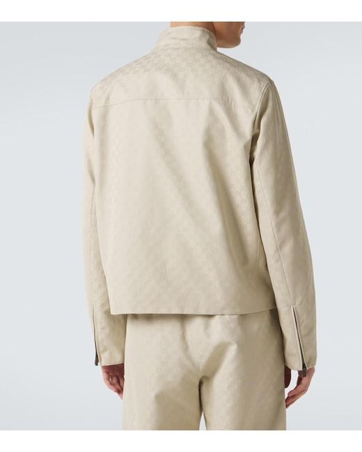 Gucci Natural Gg Canvas Cotton Jacket for men