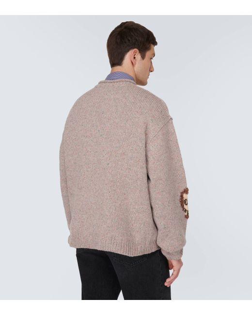 Acne Multicolor Wool-blend Jacquard Sweater for men