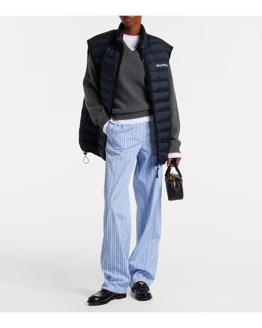 Miu Miu Gray Pullover Aus Kaschmir