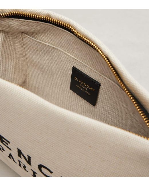 Givenchy Natural Logo Canvas Pouch