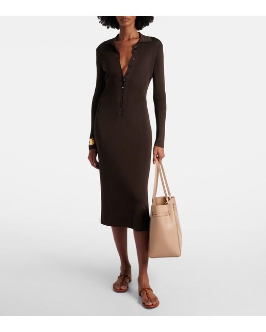 Tom Ford Brown Braided Leather Thong Sandals