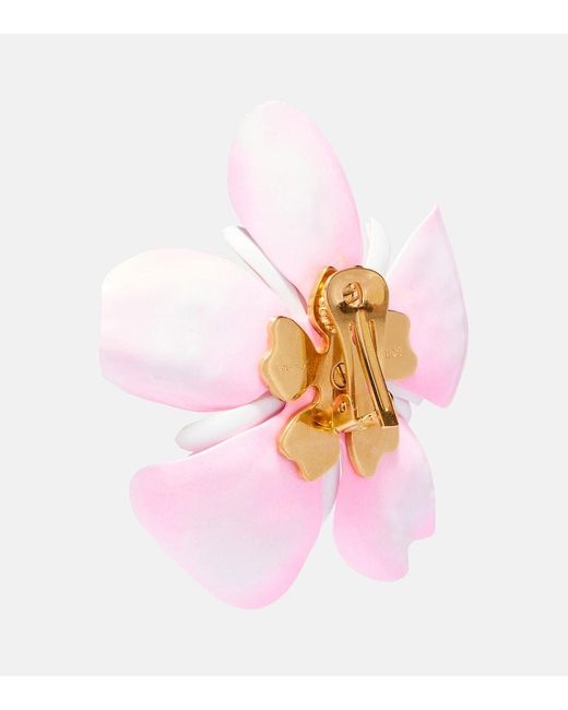 Chloé Pink Floral Clip-On Earrings