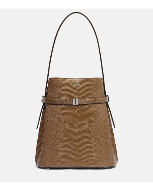 Totême  Brown Leather Bucket Bag
