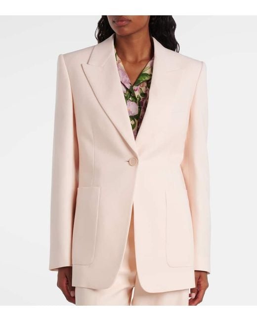 Chloé Natural Anzugjacke Aus Woll-Gabardine
