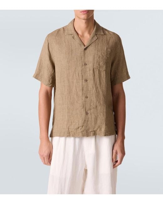 Frescobol Carioca Natural Angelo Linen Shirt for men