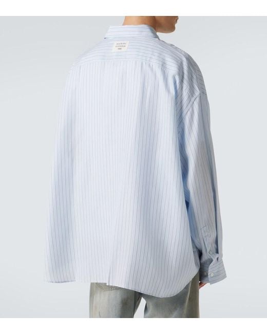 Acne Blue Striped Shirt for men