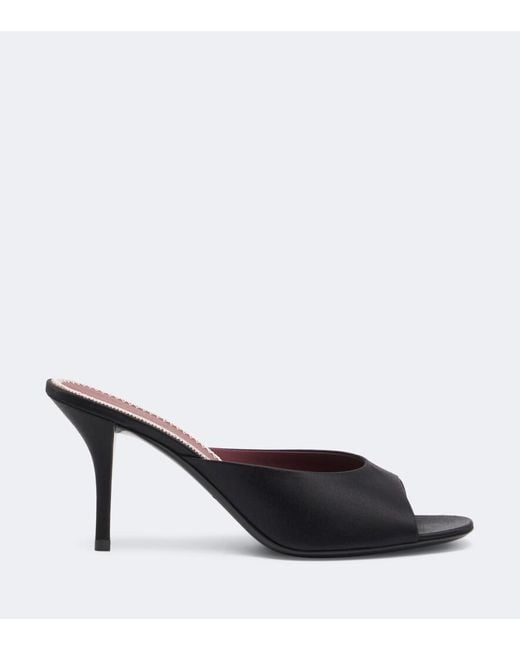 Magda Butrym Black Satin Mules