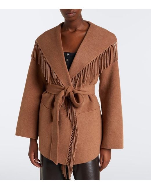 Jonathan Simkhai Brown Rowen Wool-Blend Jacket