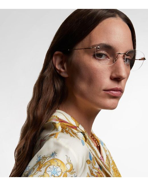 Versace Metallic Round Glasses
