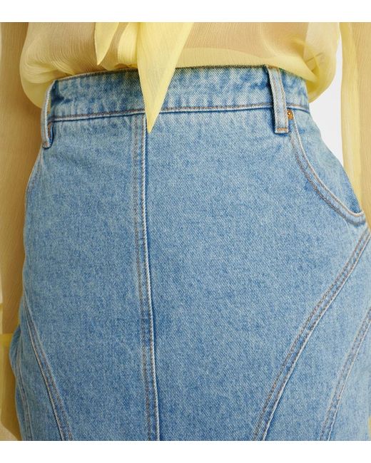 Nina Ricci Blue Denim Midi Skirt
