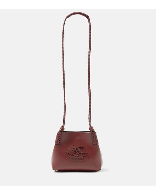 Etro Red Schultertasche Libra Mini Aus Leder