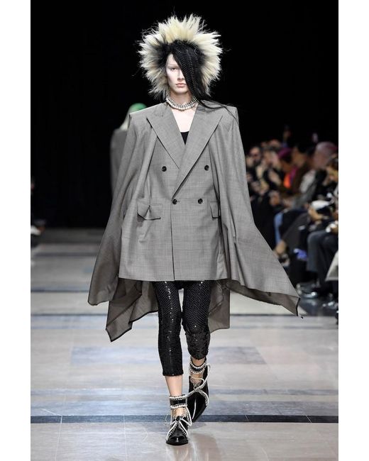 Junya Watanabe Gray Blazer Wool Minidress