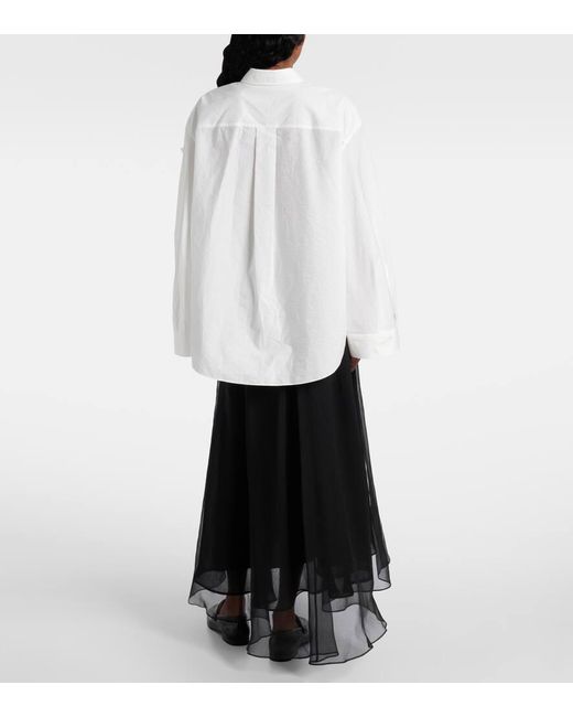 Chemise Brodee En Coton Melange Brunello Cucinelli en coloris White