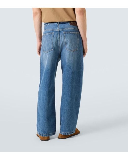 Loewe Blue Mid-Rise Straight Jeans for men