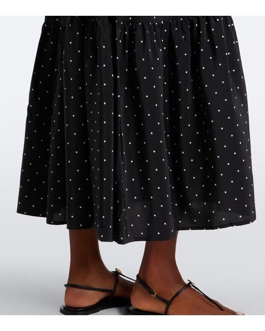 asceno black polka dot dress Polka-Dot Tiered Silk Midi in Category_jackets ### WHY YOU WILL Lace Color:White Tindra | Black AND