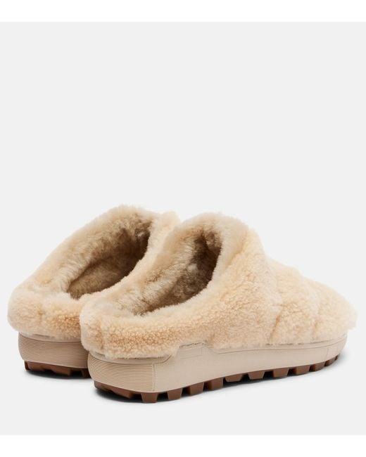 Bogner Natural Chamonix 17 Shearling Mules