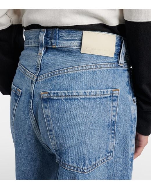 Citizens of Humanity Blue Ayla Cropped Wide-Leg Jeans