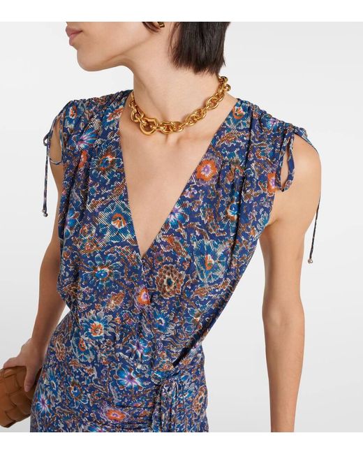 Veronica Beard Blue Maxikleid Dovima Aus Seide
