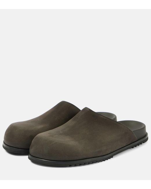 Rick Owens Brown Granola Leather Slides