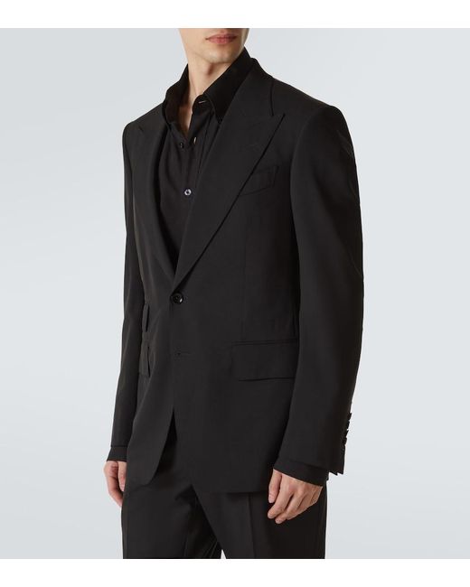 Tom Ford Black Shelton Wool Suit for men