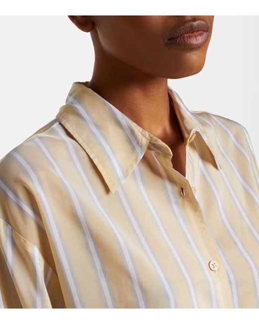Frankie Shop Natural Peri Striped Twill Shirt