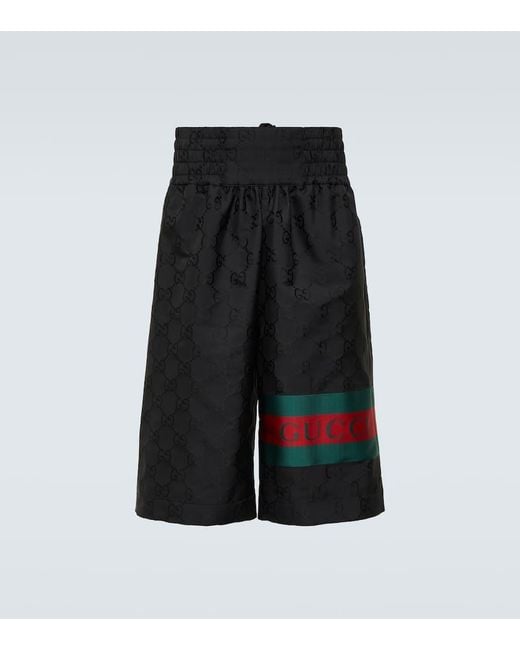 Shorts en jacquard con GG Gucci de hombre de color Black
