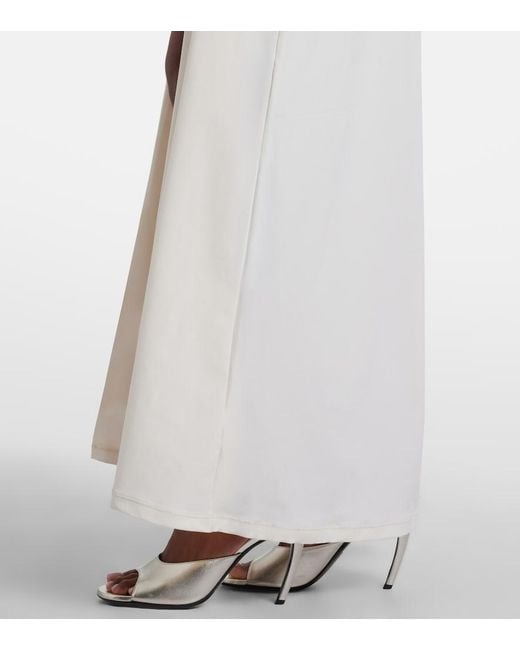 Christopher Esber White Mineral Stone Cutout Jersey Maxi Dress