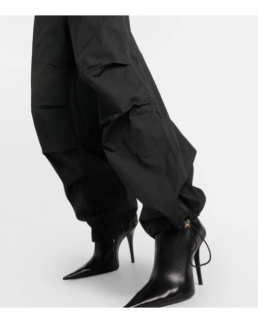 Dion Lee Gray Cotton-blend Wide-leg Pants