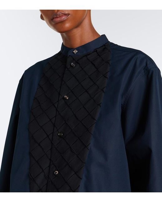 Bottega Veneta Blue Cotton Poplin Tunic