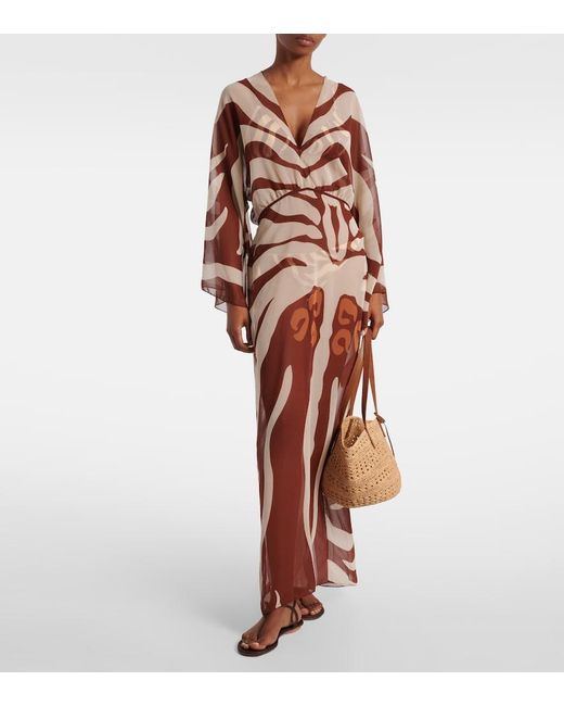 Johanna Ortiz Brown Spiritual Healers Maxi Dress